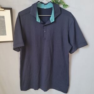 Lululemon Short‎ Sleeve Polo Blue L